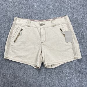 Anthropologie Hei Hei Shorts Womens 30 Khaki Chino Linen Cotton NEW W Tags
